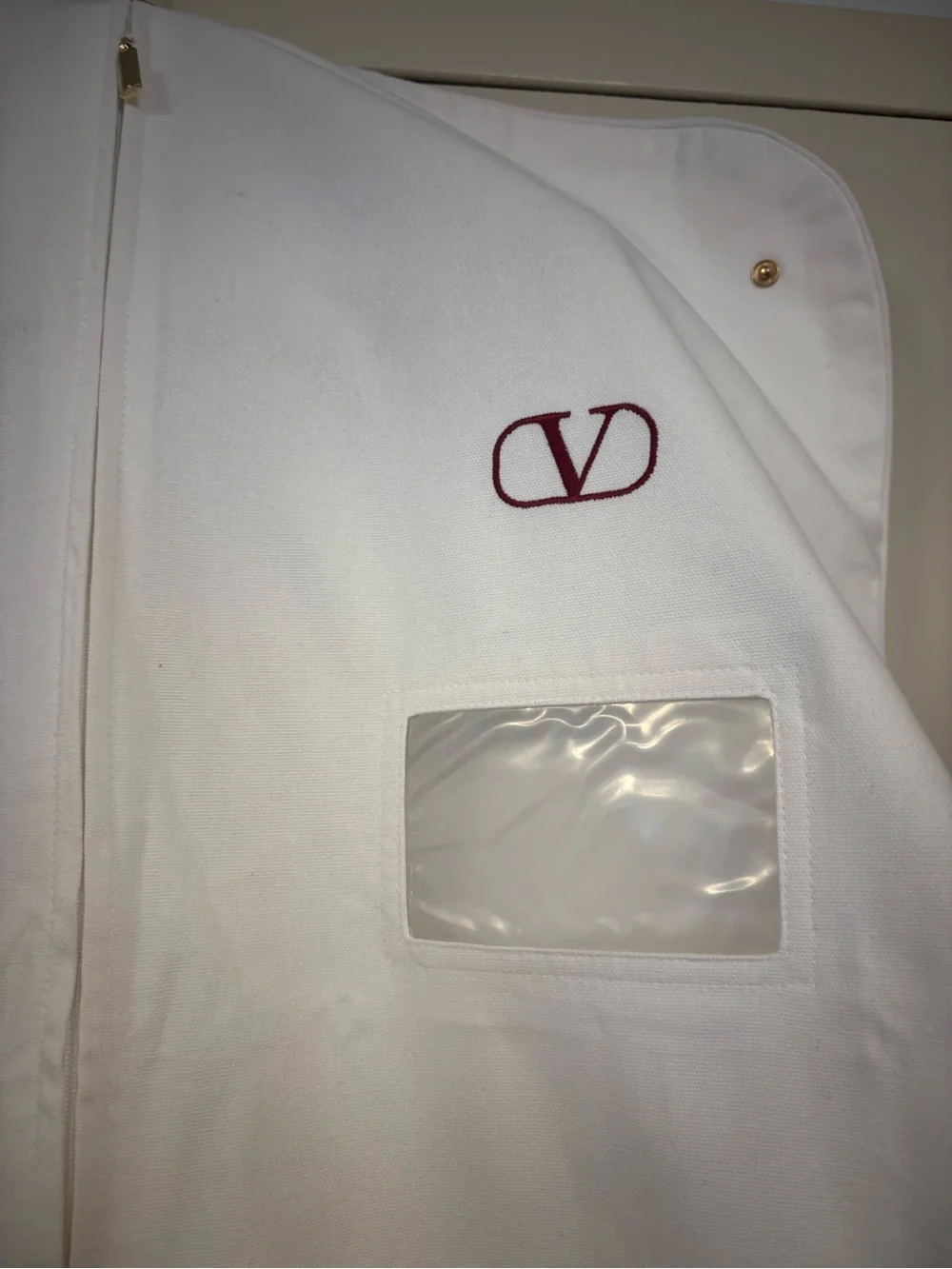 Valentino Garment Dust Bag & Hanger – White